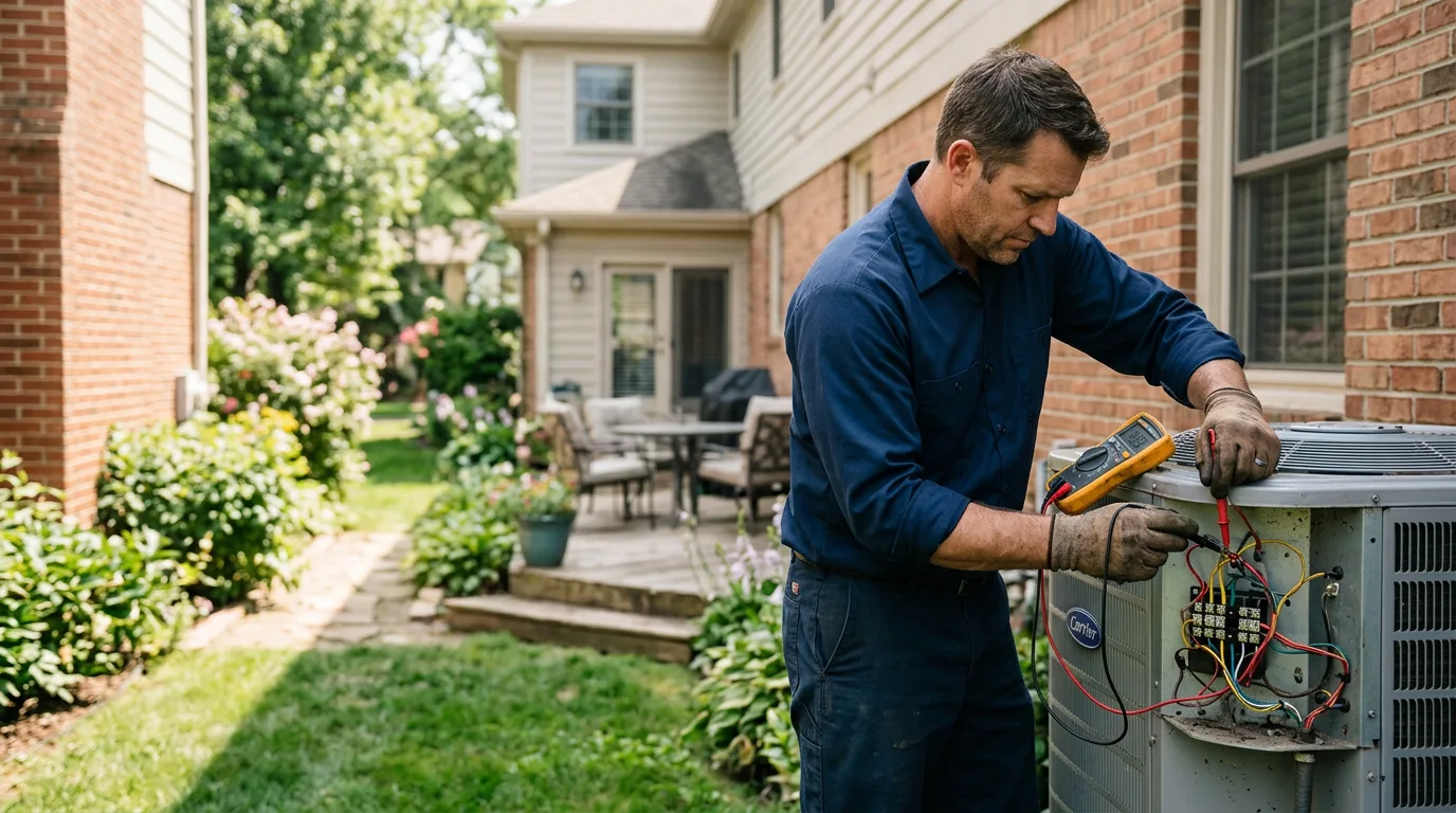 HVAC technician working near Burna, KY